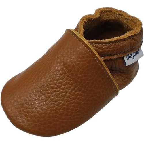 Mejale Baby Infant Toddler Shoes Slip-on Soft Sole Leather Moccasins Pre-Walkers