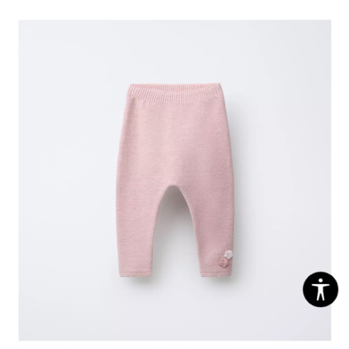 CROCHETED FLOWER KNIT PANTS - Light pink | ZARA United States