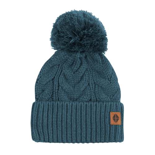 Chunky Cable Knit Beanie in Atlantic