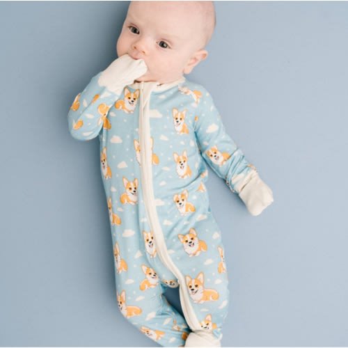 Corgi Cuddles Bamboo Sleeper: 6-12M | Milk & Honey Lactation and Education LLC