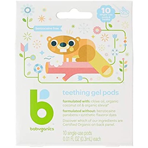 Babyganics Single-Use Teething Gel Pods - 10 CT