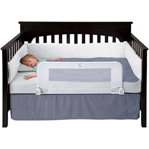 hiccapop Convertible Crib Bed Rail for Toddlers, Crib Rail Guard with Reinforced Anchor Safety