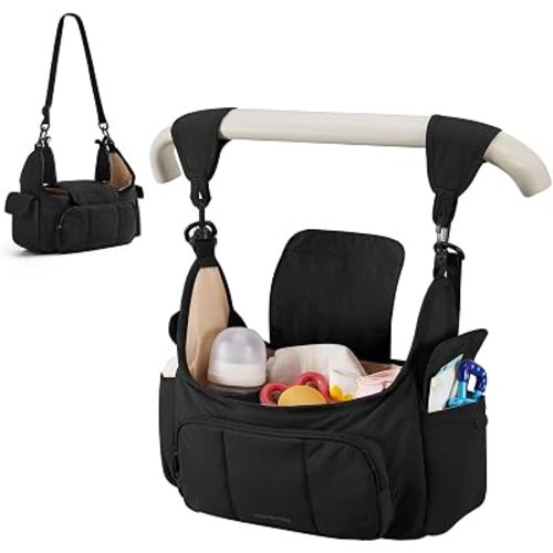 mommore Universal Stroller Organizer with Cup Holder, Baby Stroller Caddy