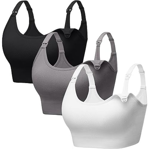 Angelhood Non-Padded Minimizer Nursing Bras for Breastfeeding Support Maternity Sports T-Shirt Bras Wireless Sleep Bralettes