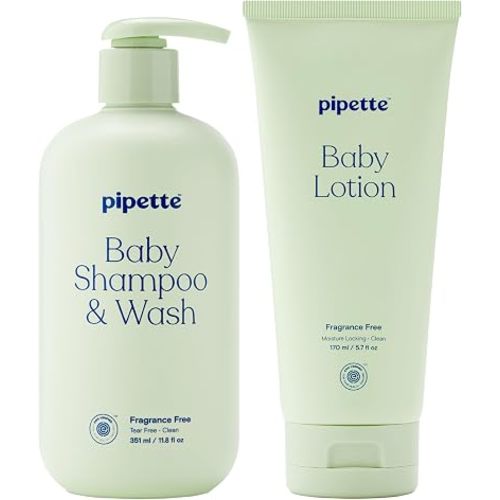 Pipette Baby Wash & Lotion Duo, Fragrance Free (Pack of 2)