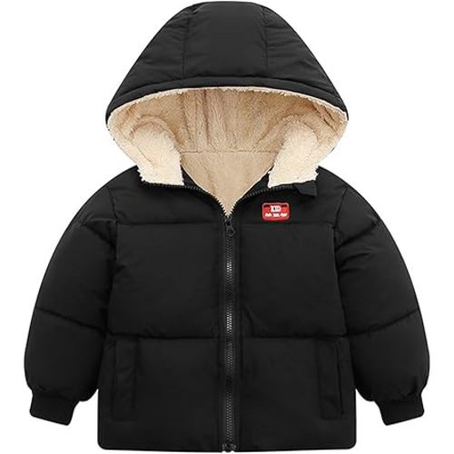 Baby Winter Coats Toddler Hooded Jackets Cotton Warm Lined Puffer Outerwear Baby Boys Girls Windproof Thick Clothes