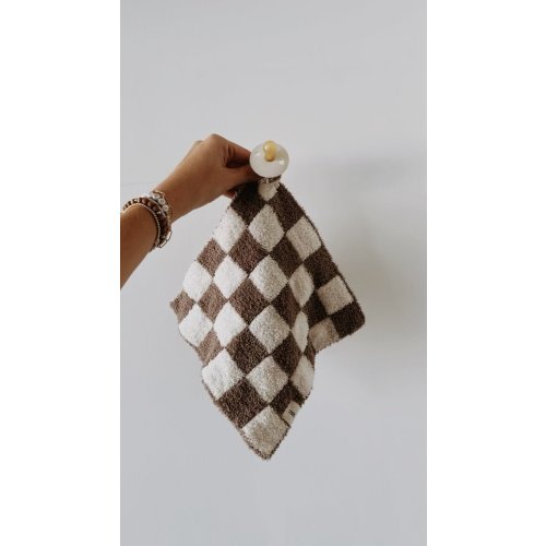 Lovey | Mushroom Checkerboard - Tenth & Pine - - forever french baby