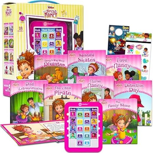 Fancy Nancy Me Reader Electronic Reader 8 Book Bundle - Fancy Nancy Books for Toddlers, Girls Featuring Nancy, Bree, and More with Stickers | Fancy Nancy Learning Toys
