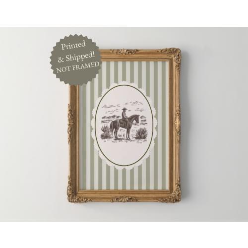 Vintage Cowboy Print: Rustic Western Nursery Art