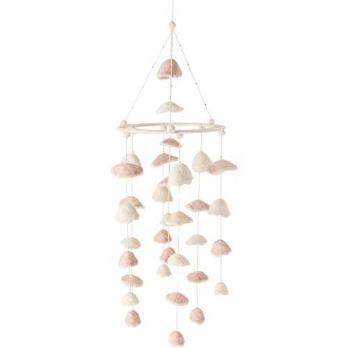 Pehr Classic Wool Felt Mobile, Floret | Handmade Nursery Décor | Includes Gift Box | Ethical & Enchanting | 28” x 9”