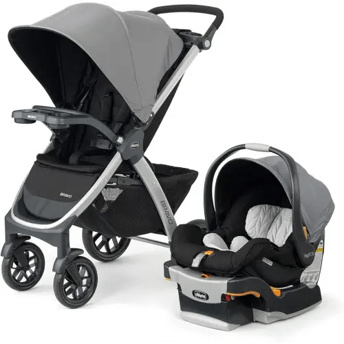3-in-1 Trio Travel System, Quick-Fold Stroller with KeyFit 30 Infant Car Seat and Base | Camden/Black