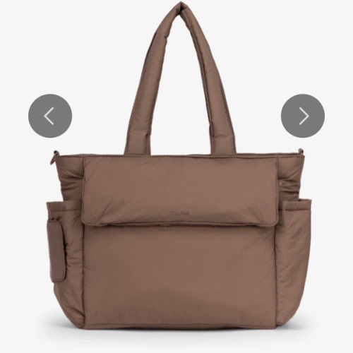 Diaper Tote Bag with Laptop Sleeve - HAZELNUT