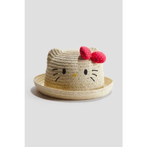 APPLIQUÉD STRAW HAT