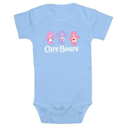 Infant's Care Bears Happy Bears Trio  Bodysuit - Light Blue - 12 Months