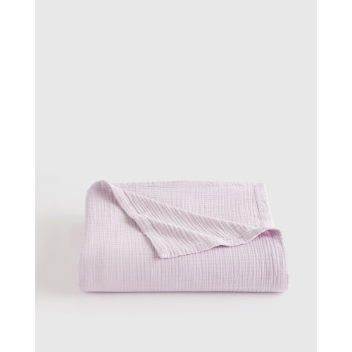 Organic Cotton Gauze Blanket in Dune
