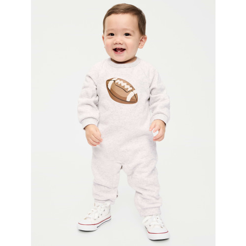 Long-Sleeve Graphic Fleece One-Piece for Baby