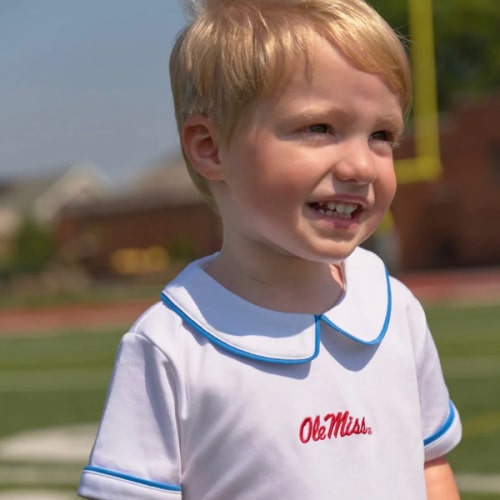 Ole Miss Short Sleeve Biltmore Bubble - Worth Avenue White