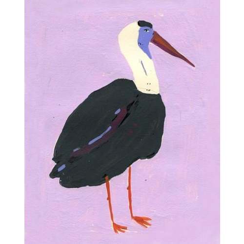 Black Stork Bird by Elizabeth Graeber (14x17")