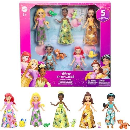 Mattel Disney Princess & Friends 5-Pack of Small Dolls