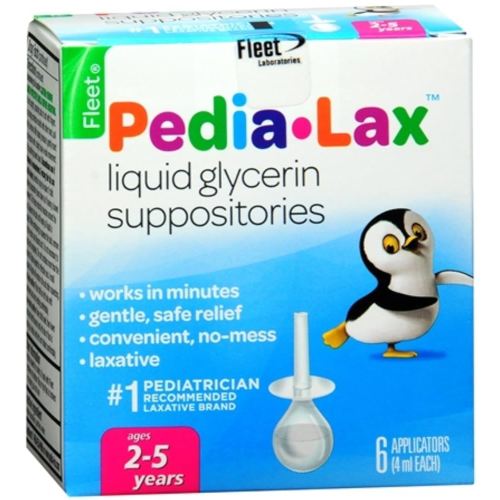 Fleet Fleet Laxative - Pedia-Lax Liquid Glycerin Suppositories, 6 each (Pack of 4)