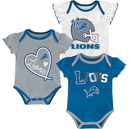 Outerstuff NFL Teams Newborn Baby and Infant Short Sleeve Bodysuit 3-Pack (0-18M)