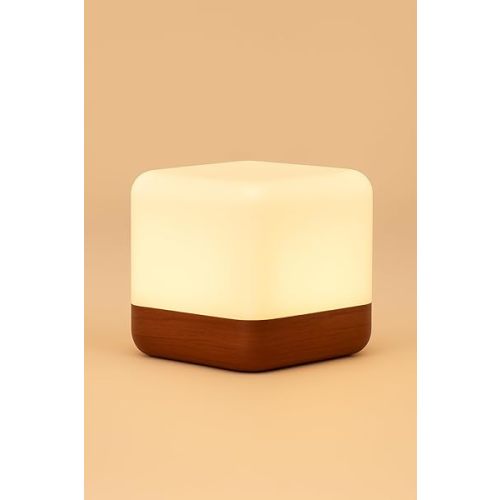 BabysConcept Modern Flip Night Light for Baby, Night Light for Kids, Portable Nursery Light for Breastfeeding, Diaper Change and Baby Sleep Aid, Soft Warm Glow, Auto Timer, BPA Free (Midnight Walnut)