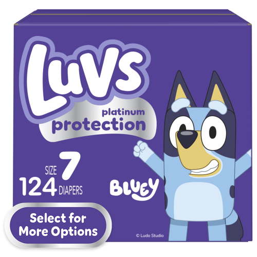 Free Shipping! Luvs Baby Diapers Size 7 124 Count with Triple Leakguard Wetness Indicator Soft Hypoallergenic
