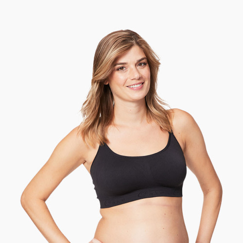 Cake Maternity Cotton Candy Seamless Sleep & Yoga Nursing Bra - Black, XL