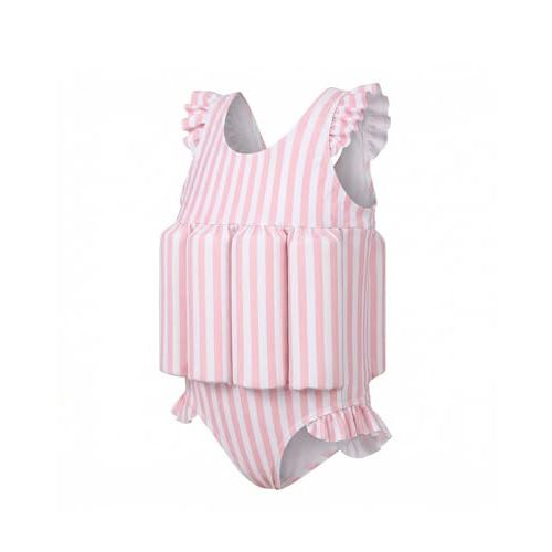 DivingBirds Toddler Girls Floatie Swimsuit, Sleeveless One Piece, 1-6Y | One piece float suit for baby girls with built-in removable float pads, soft stretchy quick-dry fabric for pool and beach