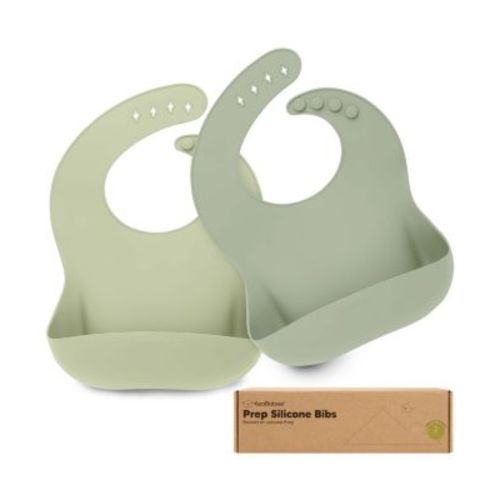 2-Pack Silicone Bibs For Babies, Food Grade Silicone Baby Bibs for Eating, Feeding, Toddler Bibs, Boys, Girls