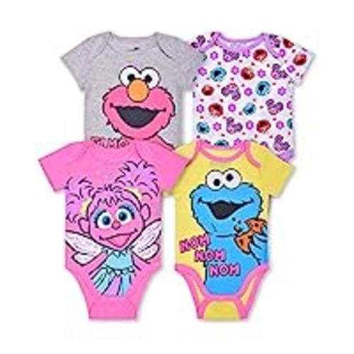 Amazon.com: Sesame Street Baby Boy Girl 5 Pack Bodysuits - Elmo, Cookie Monster, Oscar and Big Bird : Clothing, Shoes & Jewelry