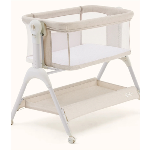 HARPPA Cuddly Sway | 3-in-1 Rocking Baby Bassinet & Bedside Sleeper with Anti-Reflux Mattress for Newborns | Attaches to Bed, Adjustable Height, Tool-Free Setup, Portable Wheels, CPSC Certified, Gentle Rocking Motion | Ideal for Infants, Safe Co-Sleeping