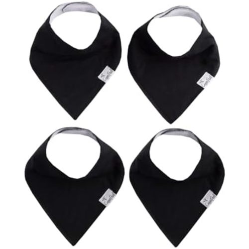 Copper Pearl Baby Bibs 4 Pack, Bandana Drool Bibs for Baby Girl & Boy, Soft Cotton Bibs for Drooling and Teething