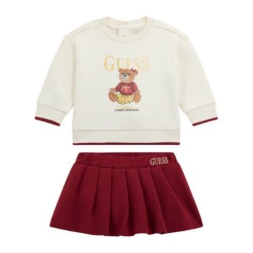 Baby Girls 2-Piece Long Sleeve Sweatshirt and Skirt Set