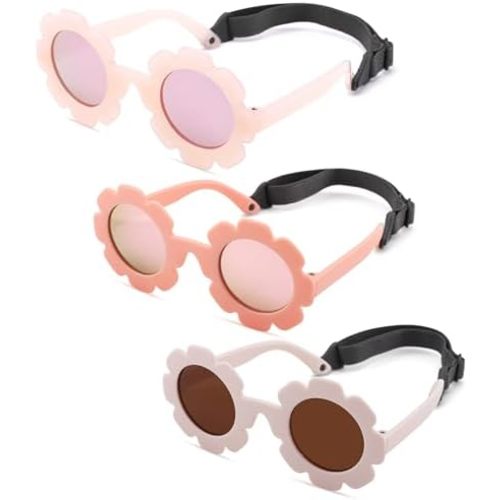NULOOQ Polarized Baby Sunglasses with Strap Flexible Infant Age 0-24 Months