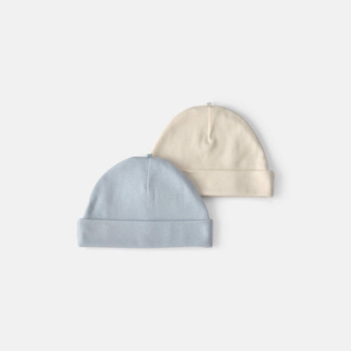 Baby 2-Pack Caps - Blue/Ivory | Carter’s Oshkosh Canada