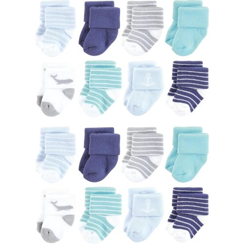Hudson Baby Unisex Baby Cotton Rich Baby Terry Socks 16-Pack