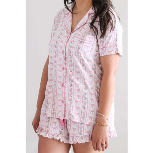 Women's Two Piece Short Lounge Set in Coquette Garden | Caden Lane