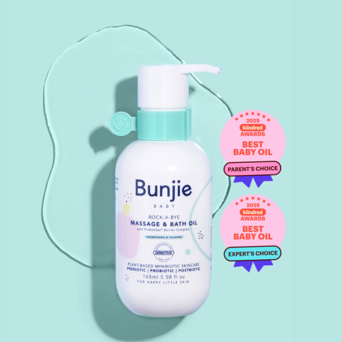 Baby Bath & Massage Oil with Probiotics | Bunjie