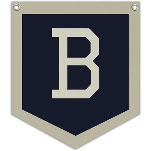 Lacama Toddler Boys Room Decor Name Pennant Flag, Personalized Baby Gifts，Vintage Baby Boy Nursery Wall Art,Baby Boy Gifts, Name Sign for Toddler Bedroom Playroom Kidsroom,Letter B 12x14 in