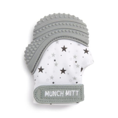 Teething Mitt, Grey Stars