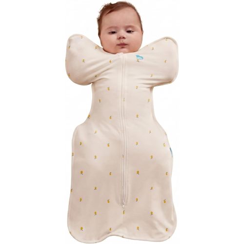 Swaddle UP, Silky-Lux 1.0 TOG, Luxurious 100% Viscose from Bamboo, Allow Baby to Sleep in Their Preferred Arms Up Position, Snug Fit Calms Moro Reflex, Small 8-13 lbs, Cream Lemons