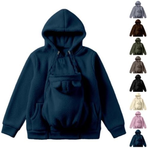 Hoodie With Baby Pouch, Dog Cat Hoodie With Pet Pouch Carrier Hoodies