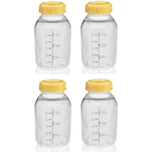 Medela Breast Milk Storage Bottles 5oz (150ml) with Lids – 4 Pack, BPA Free – Compatible with Medela Breast Pumps, Dishwasher Safe