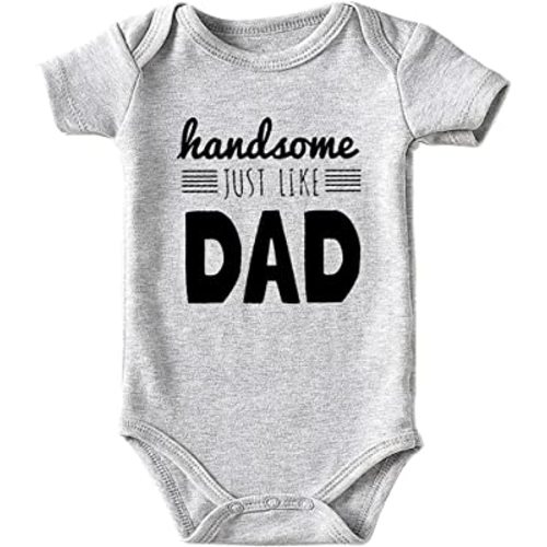 shlrzy Handsome just Like dad Newborn Baby boy Clothes Unisex Funny Baby Bodysuits for Girls