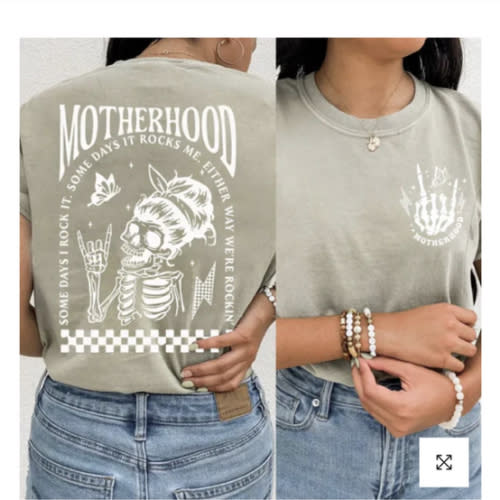 Motherhood Sometimes I Rock It Sometimes It Rocks Me Nursing T-shirt