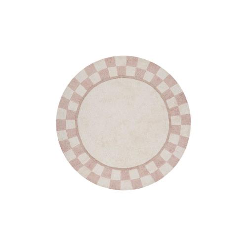 Checkered Charm Washable Round Rug – Sage & Wild