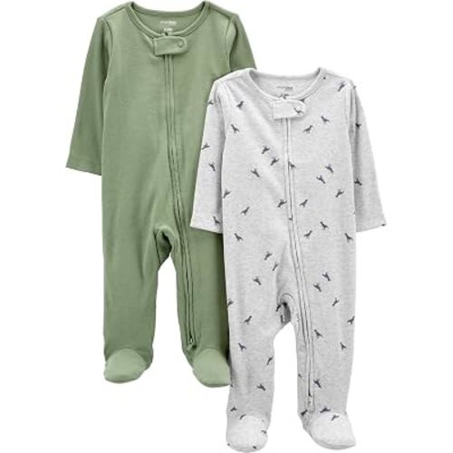 Simple Joys by Carter's Baby Boys' 2-pack 2-way Zip Textured Sleep and Play