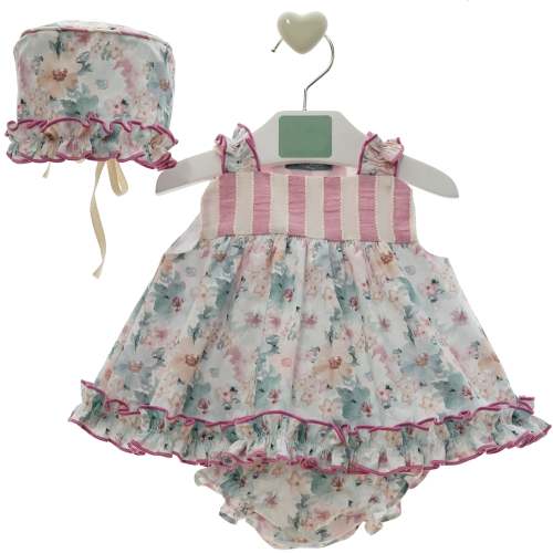 Melia Baby Dress With Bonnet