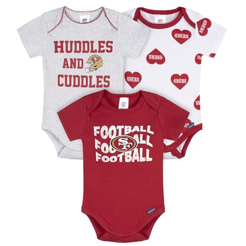 Gerber NFL baby-girls Nfl 3-pack Onesie Bodysuit